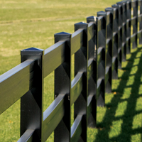 Superior Post & Rail Fence Black